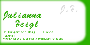 julianna heigl business card